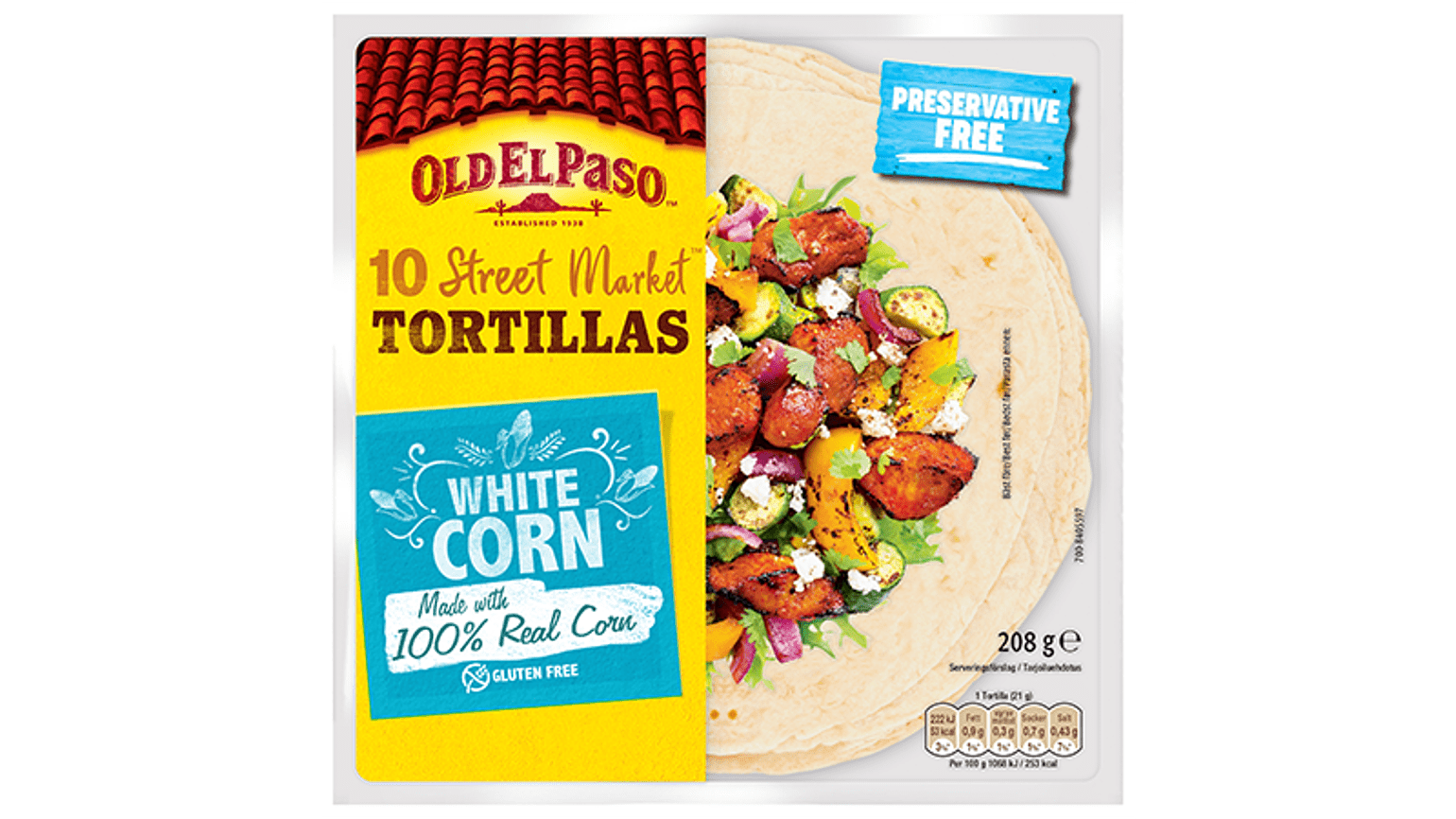 Glutenfri White Corn Tortilla